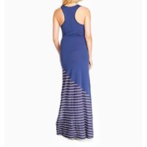 Threads 4 Thought Maxi Navy Blue and White Dress - Picture 6 of 6